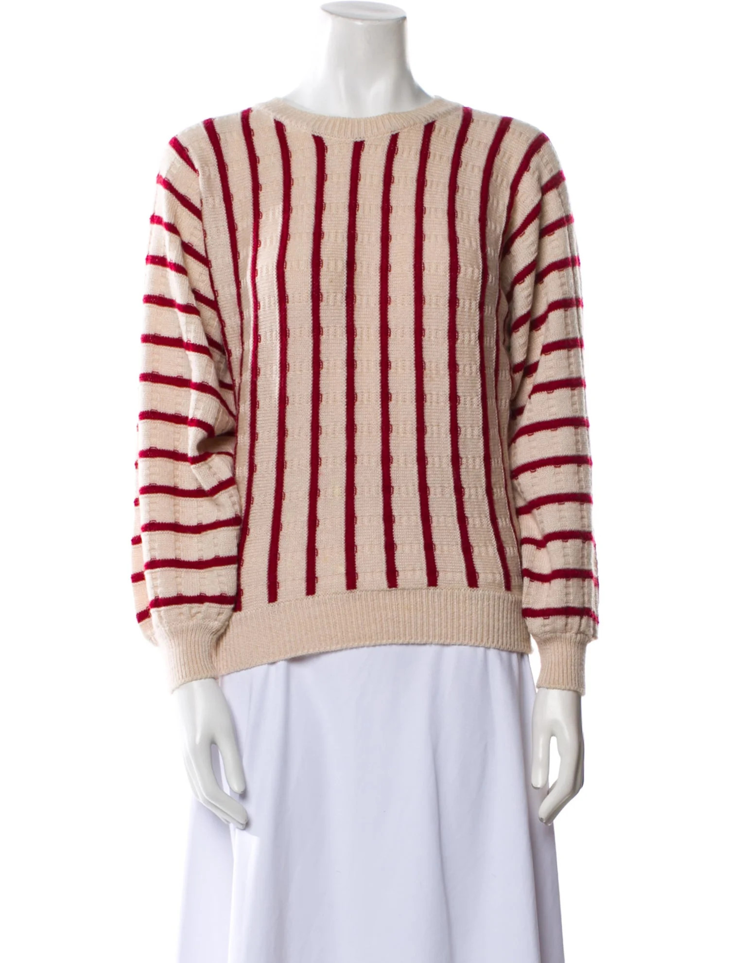 Striped Bateau Neckline Sweater | The RealReal