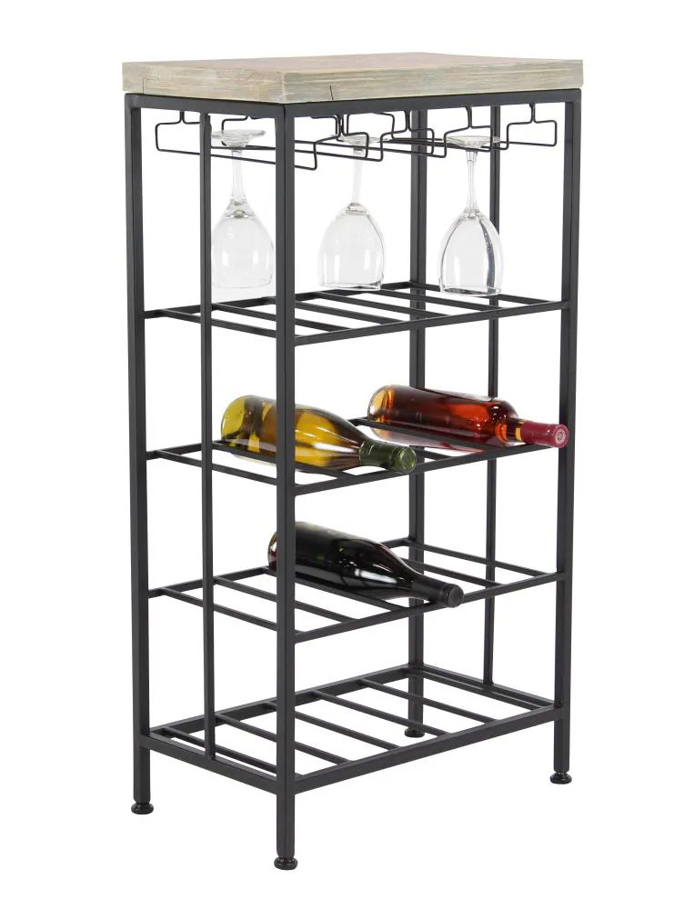 Grayson Lane 20 -Bottle Black Iron Wine rack one_size | 74847 | Lowe's