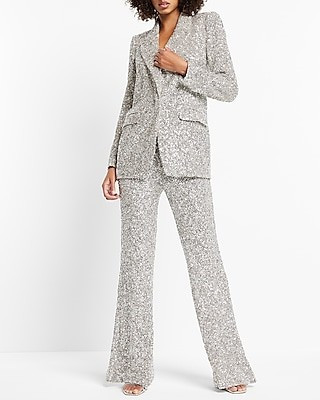 Sequin Peak Lapel Boyfriend Blazer | Sequin Blazer | Sequined Blazer | Sequin Top | Outfit | Outfits | Express