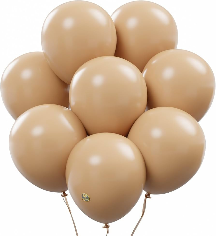 AFTERLOON® Biodegradable Balloons 24 pcs Beige 10 Inch, Matte Color Thickened Extra Strong Natur... | Amazon (US)