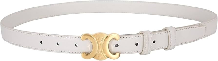 2022 New Online red Women's Belt Double C Belt 2.5 Thin Waist Silin top Belt Triumph Belt (Color ... | Amazon (US)