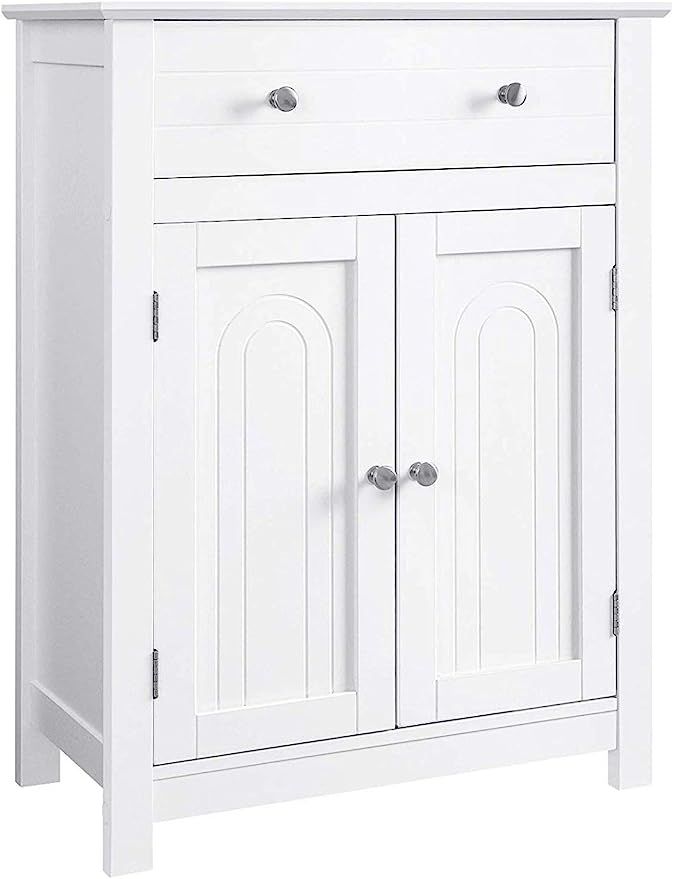 VASAGLE Free Standing Bathroom Drawer and Adjustable Shelf, Kitchen Cupboard, Wooden Entryway Sto... | Amazon (US)