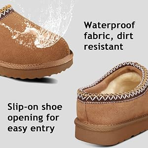 Women's Slippers Platform Mini Boots For Women Ankle Boots Suede Fleece-Lined Indoor and Outdoor ... | Amazon (US)