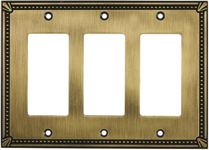 Rok Hardware Wall Light Decora Switch Plate Rocker Toggle GFCI Cover Traditional Antique Gold 3 G... | Amazon (US)