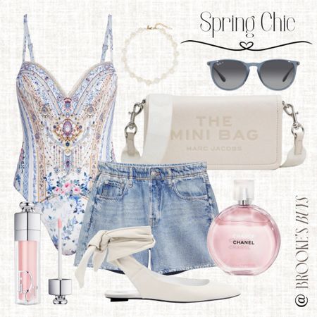 Love this romantic suit with tie sandals and crossbag. Lip gloss and cologne are the final touch. #summeroutfit #sandals #crossbodybag

#LTKU #LTKswim #LTKshoecrush