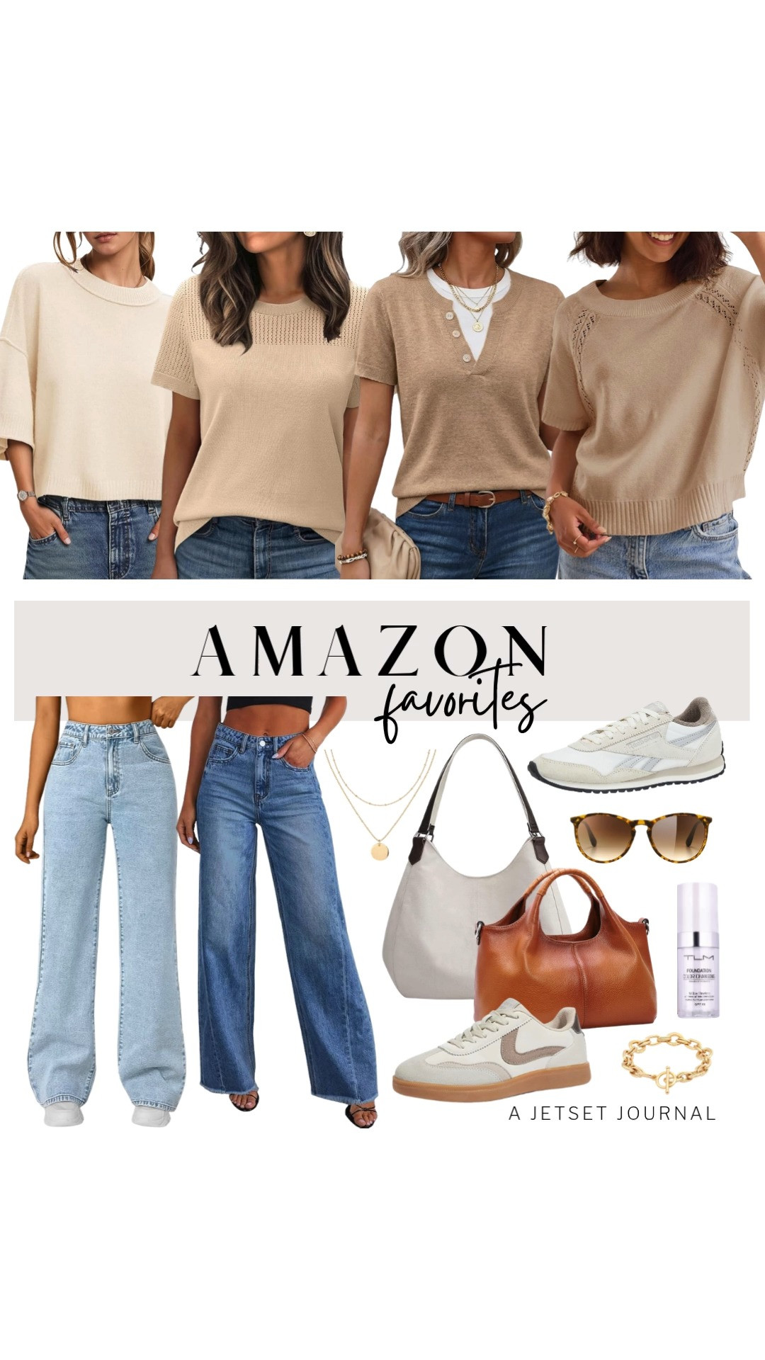 Our list of Amazon Favorites this week will give you good vibes.

Layering will be fun with SHEWIN’s short-sleeve sweater. I love pairing it with wide-leg jeans and white sneakers from LUCKY STEP or Reebok. I also found a cute gold-plated bracelet that is definitely worth checking out. 

 #LTKSeasonal #LTKSaleAlert #LTKTravel