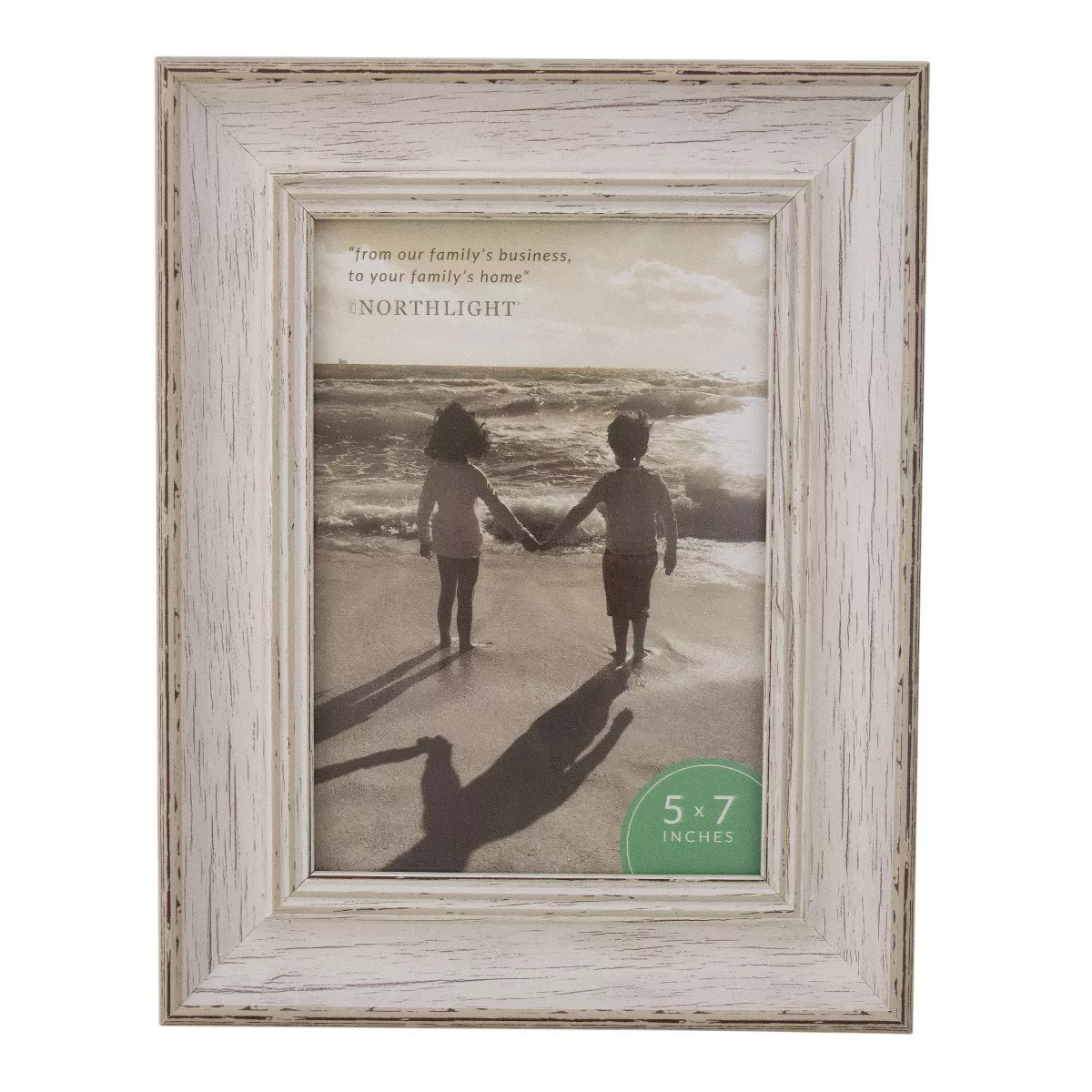 Northlight 5" x 7" Weathered Finish Photo Picture Frame - White | Target