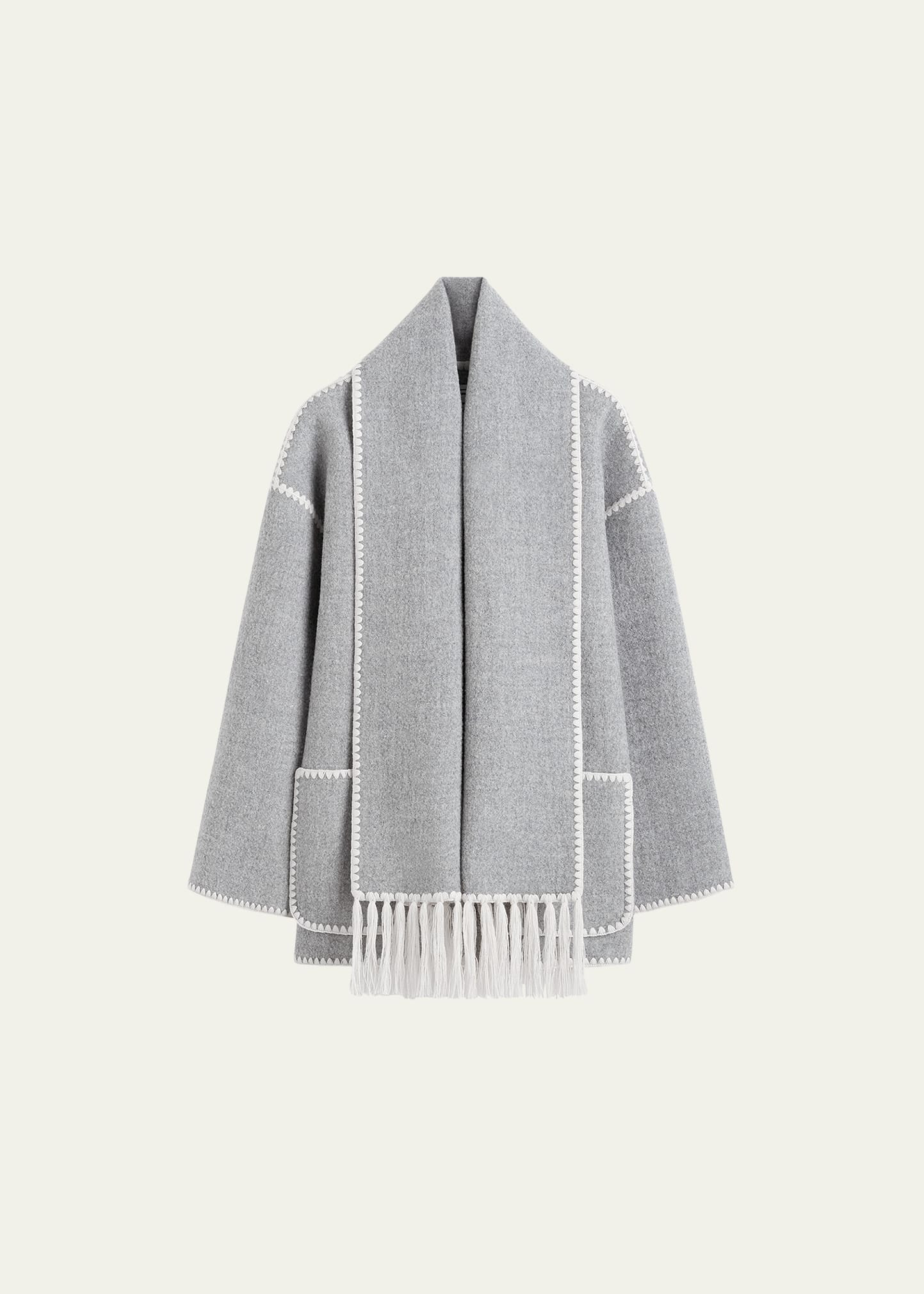 Toteme Embroidered Scarf Jacket | Bergdorf Goodman