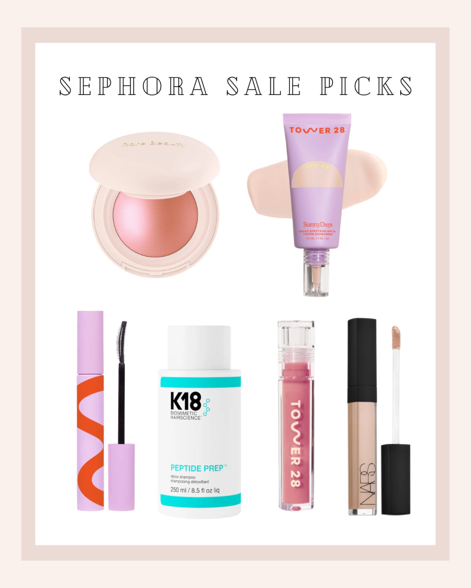 my picks for the Sephora sale this year! I use the Tower 28 mascara daily and the K18 shampoo weekly, and I’ve been wanting to try the rest 🤩

#LTKxSephora #LTKsalealert #LTKSeasonal