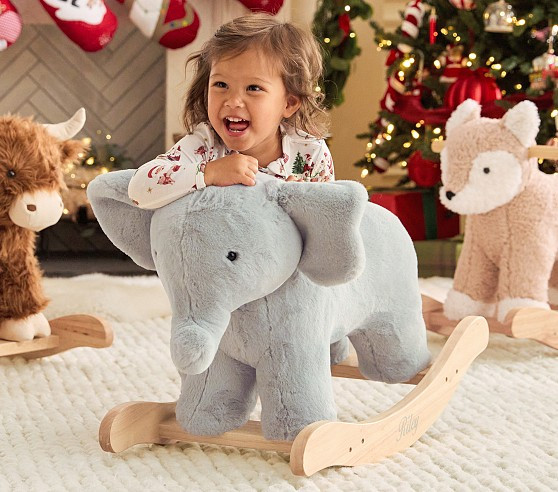 Elephant Critter Plush Nursery Rocker | Pottery Barn Kids