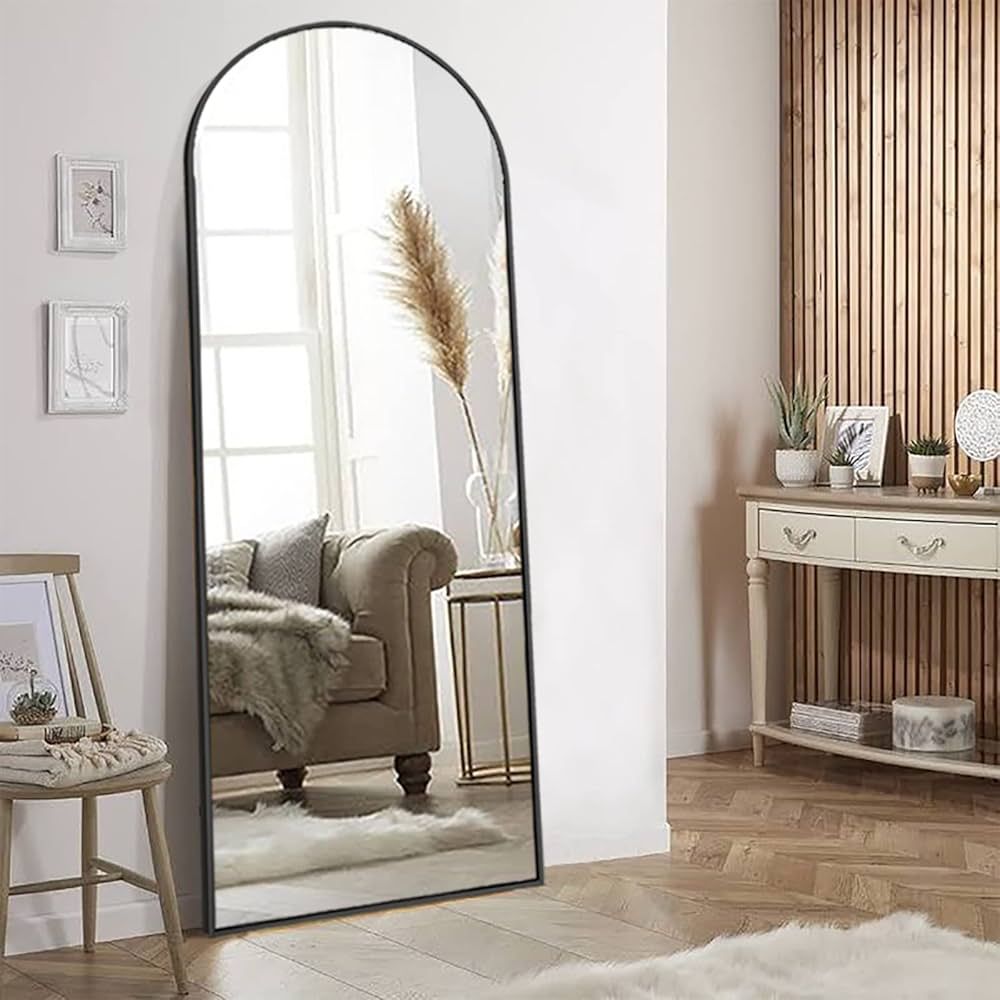 ZMYCZ Arched Floor Mirror, 65"x22" Full Length Mirror, Standing Mirror Hanging or Leaning, Body M... | Amazon (US)