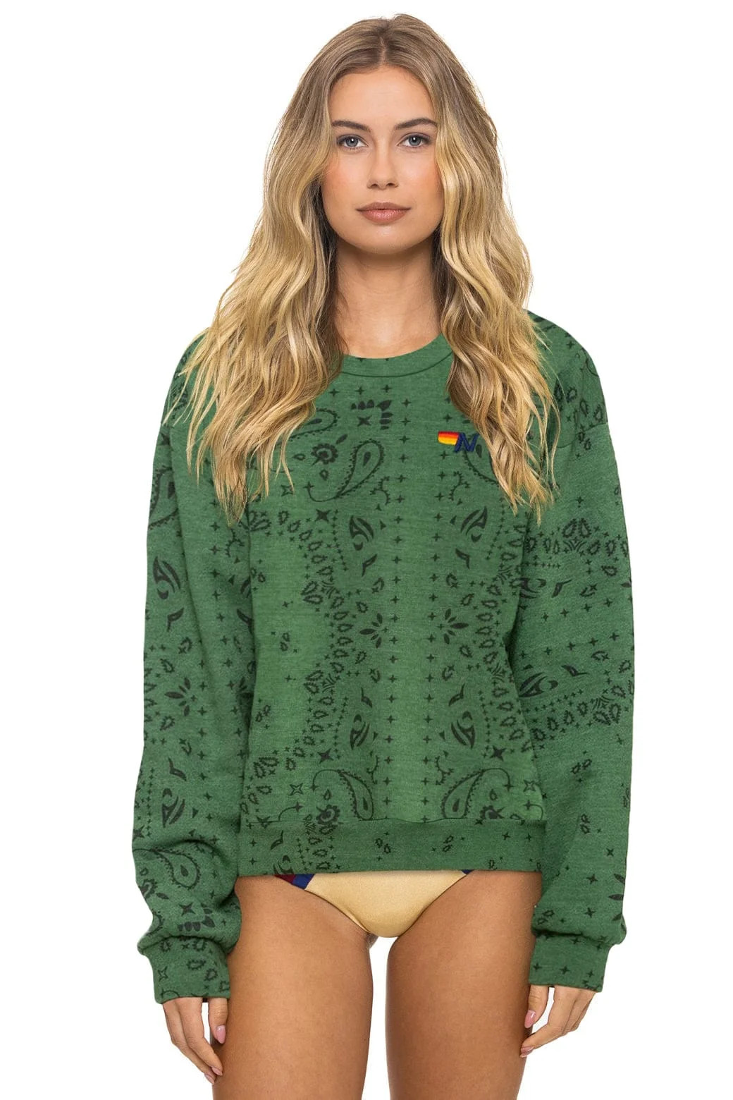 Bandana Crew Sweatshirt Palm | Aviator Nation | Aviator Nation