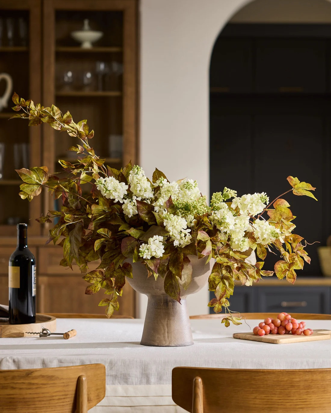 Faux floral Fall arrangement.
-
Faux floral branches - faux stems - grape ivy - white faux lilac stem - faux stems - afloral  

#LTKSeasonal #LTKHome #LTKFindsUnder50