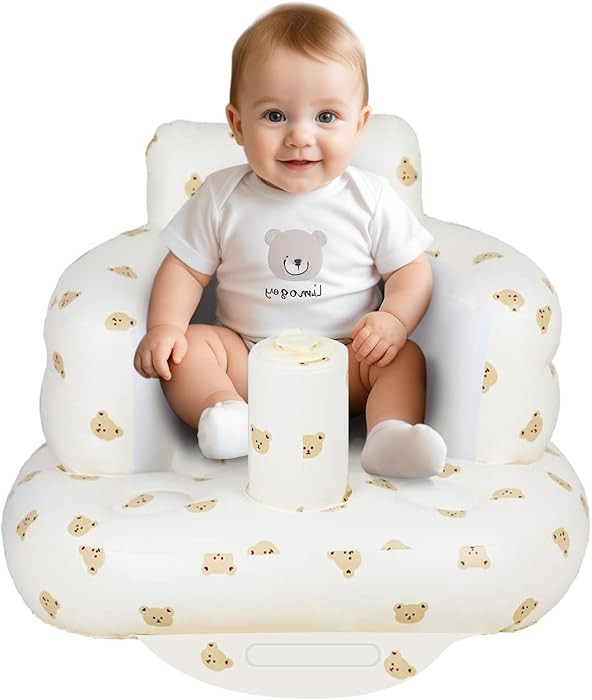 Inflatable Baby Seat, Inflatable Baby Chair for Babies 3 Months and Up, Summer Blow Up Chair with... | Amazon (US)