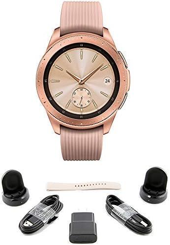 Samsung Galaxy Watch (42mm) Rose Gold (Bluetooth) US Version Bundle with 2 Charging Docks (Renewe... | Amazon (US)