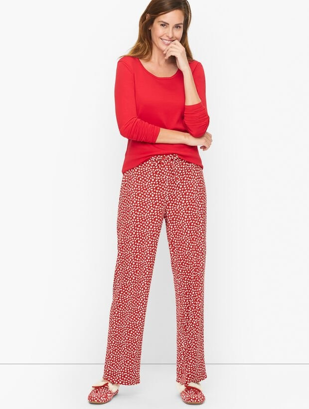 Cotton Rib Sleep Set - Soaring Hearts | Talbots