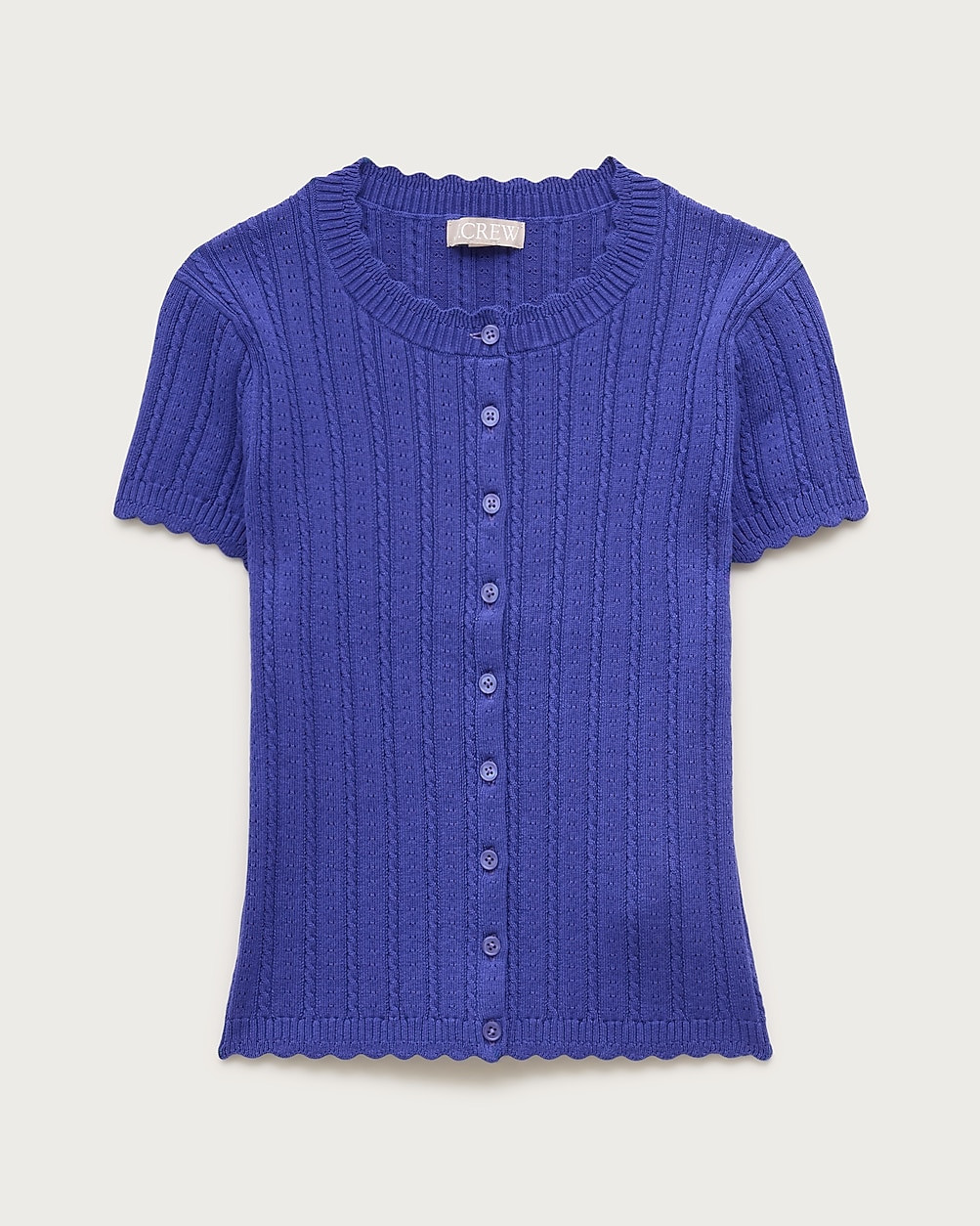 Jackie pointelle short-sleeve cardigan | J. Crew US