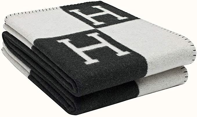 Blanket is Used for Sofa H Bed and Living Room Home Decoration Super Luxury Black White | Amazon (US)