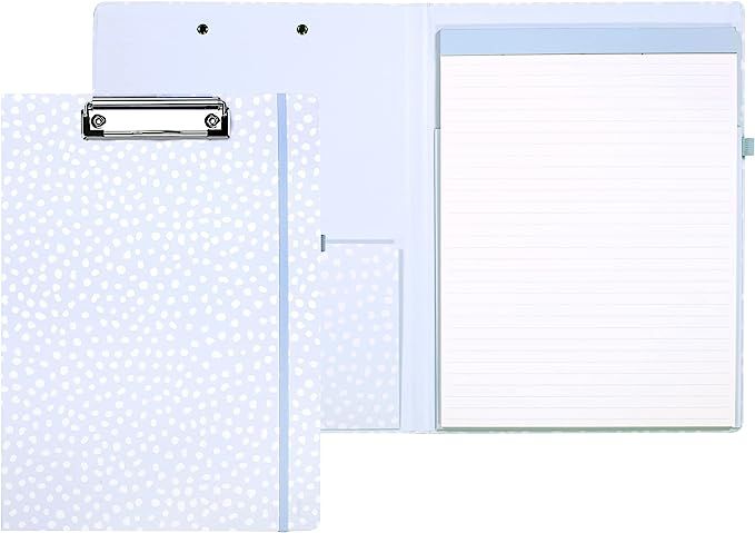 Steel Mill & Co Cute Clipboard Folio with Refillable Lined Notepad and Interior Storage Pocket, P... | Amazon (US)