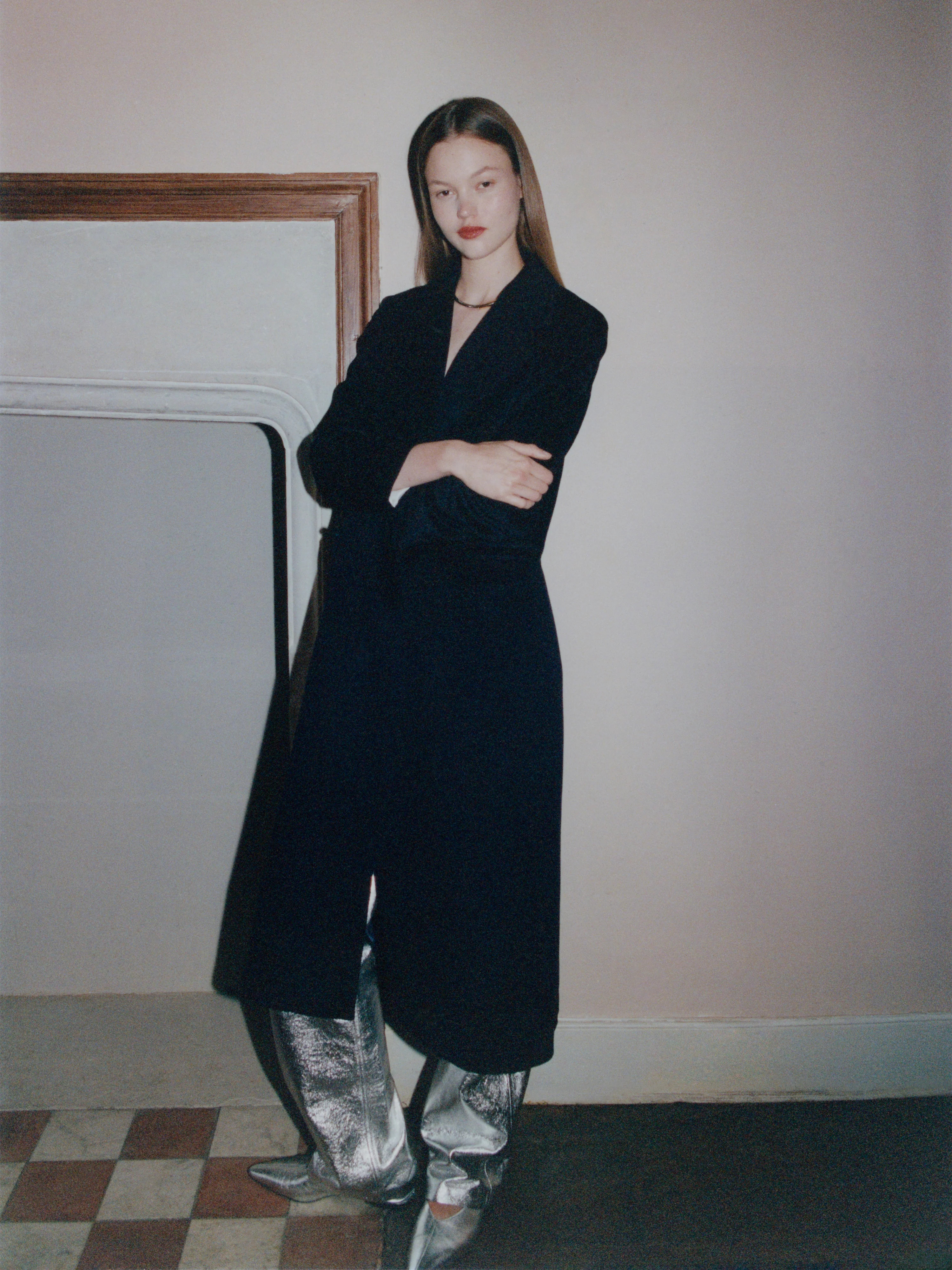 Wool Maxi City Coat | Navy | Jigsaw (UK)