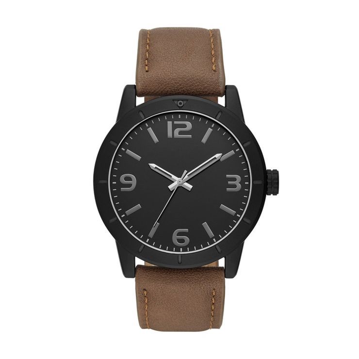 Men's Strap Watch - Goodfellow & Co™ Black | Target