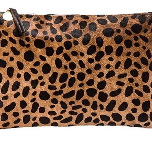 Clare V. Leopard Print Genuine Calf Hair Clutch | Poshmark