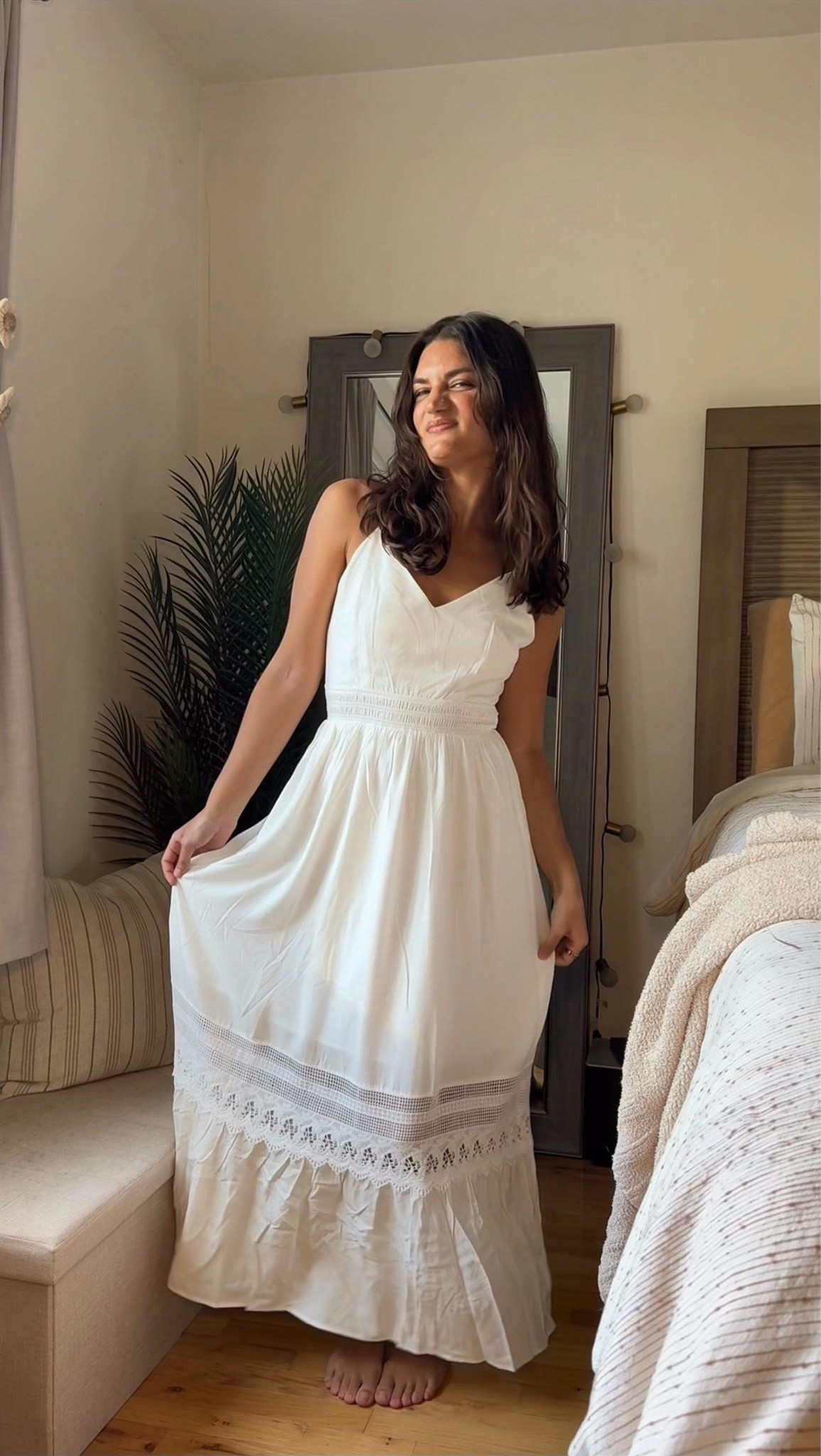 The cutest maxi dress 😍 wearing a size small 🤍 such a pretty dress for summer nights

#LTKgrwm #LTKootd