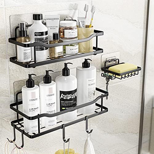 OMAIRA Shower Caddy Shower Organizer Adhesive Shower Shelf, Rustproof No Drilling SUS304 Stainles... | Amazon (US)