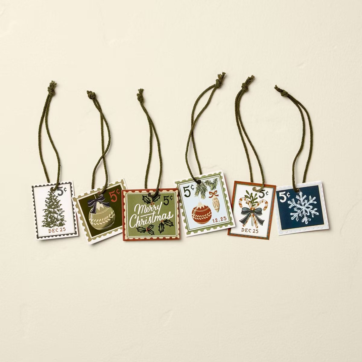 Printed Paper Stamp Christmas Gift Topper Tags (Set of 12) - Hearth & Hand™ with Magnolia | Target
