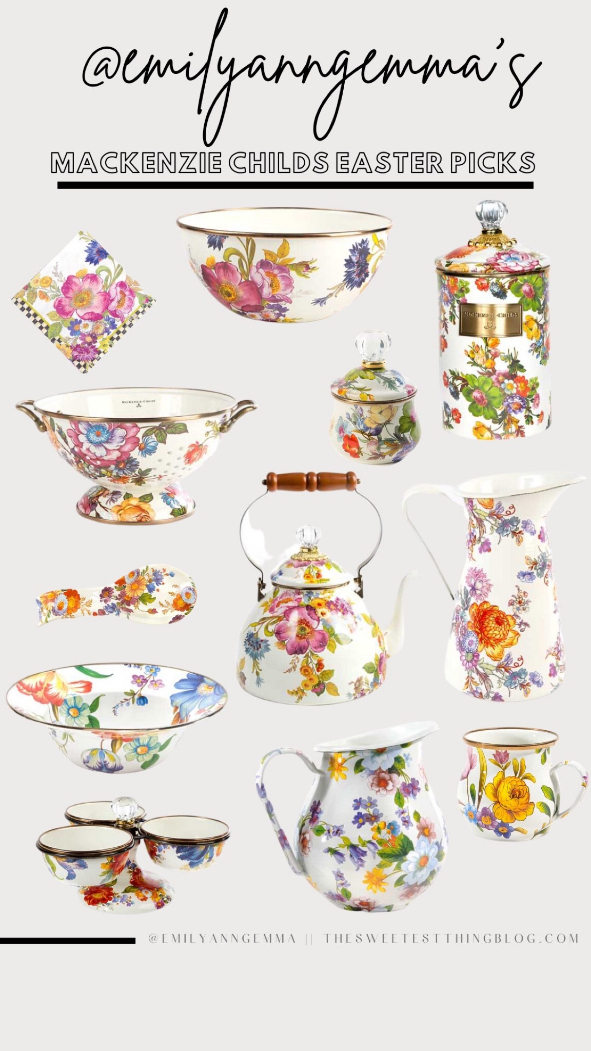 Mackenzie Childs | Serve Ware | Hosting | Home Decor | Floral | Easter
