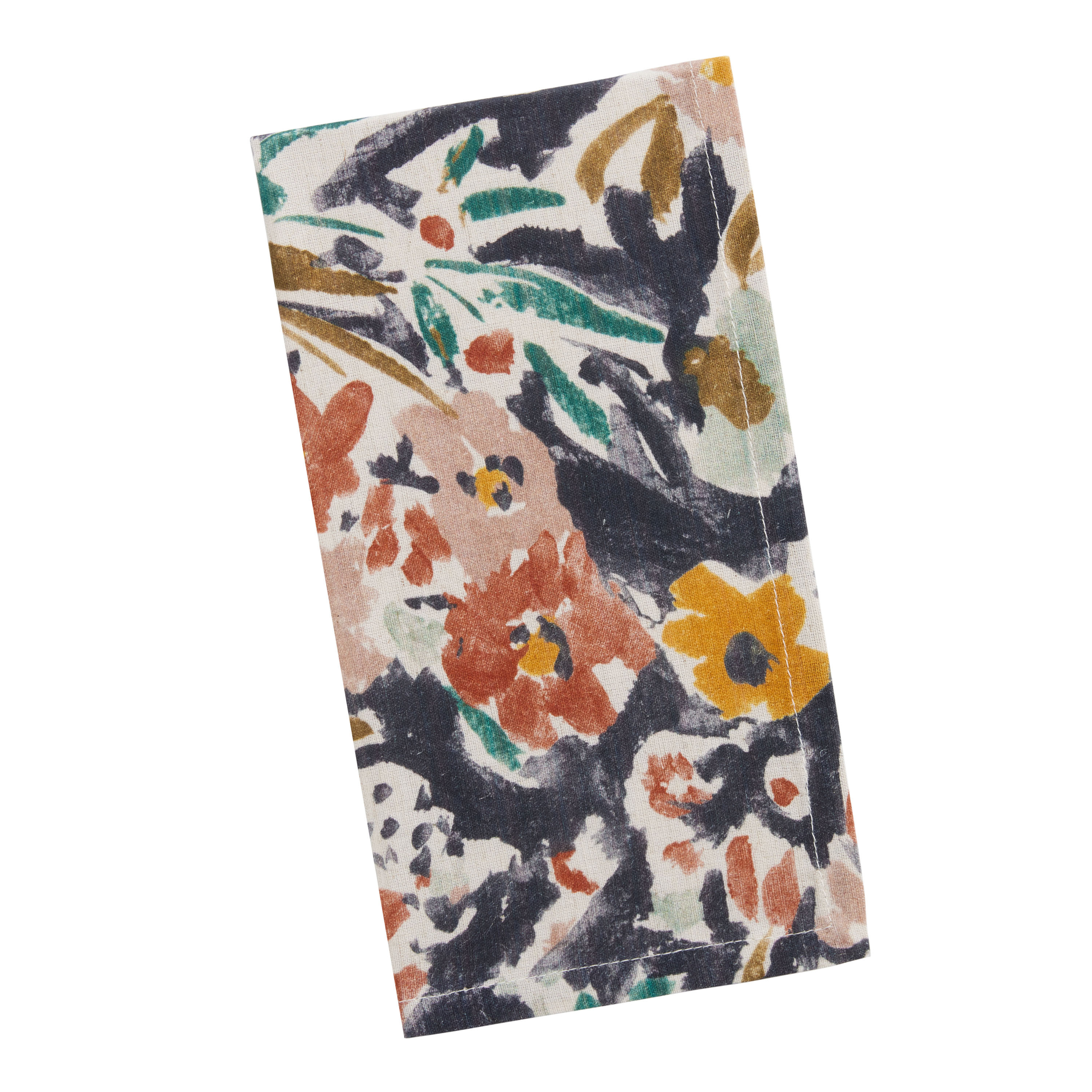 Watercolor Embroidered Floral Napkin Set of 2 | World Market