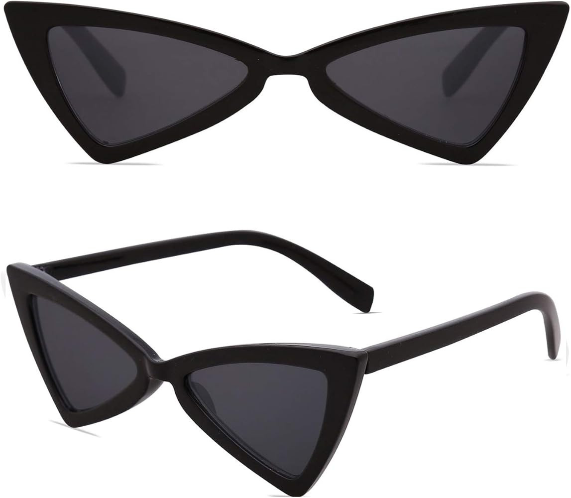 boqopod Clout Triangle Sunglasses Goggles Vintage Cateye Mod Style Retro Kurt Cobain Butterfly Glasses | Amazon (US)