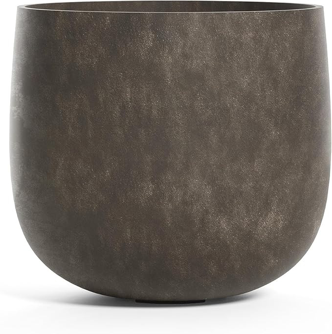 Mondo Large Planter – River Stone Finish – Fiberglass Indoor/Outdoor and Weather–Resistant ... | Amazon (US)