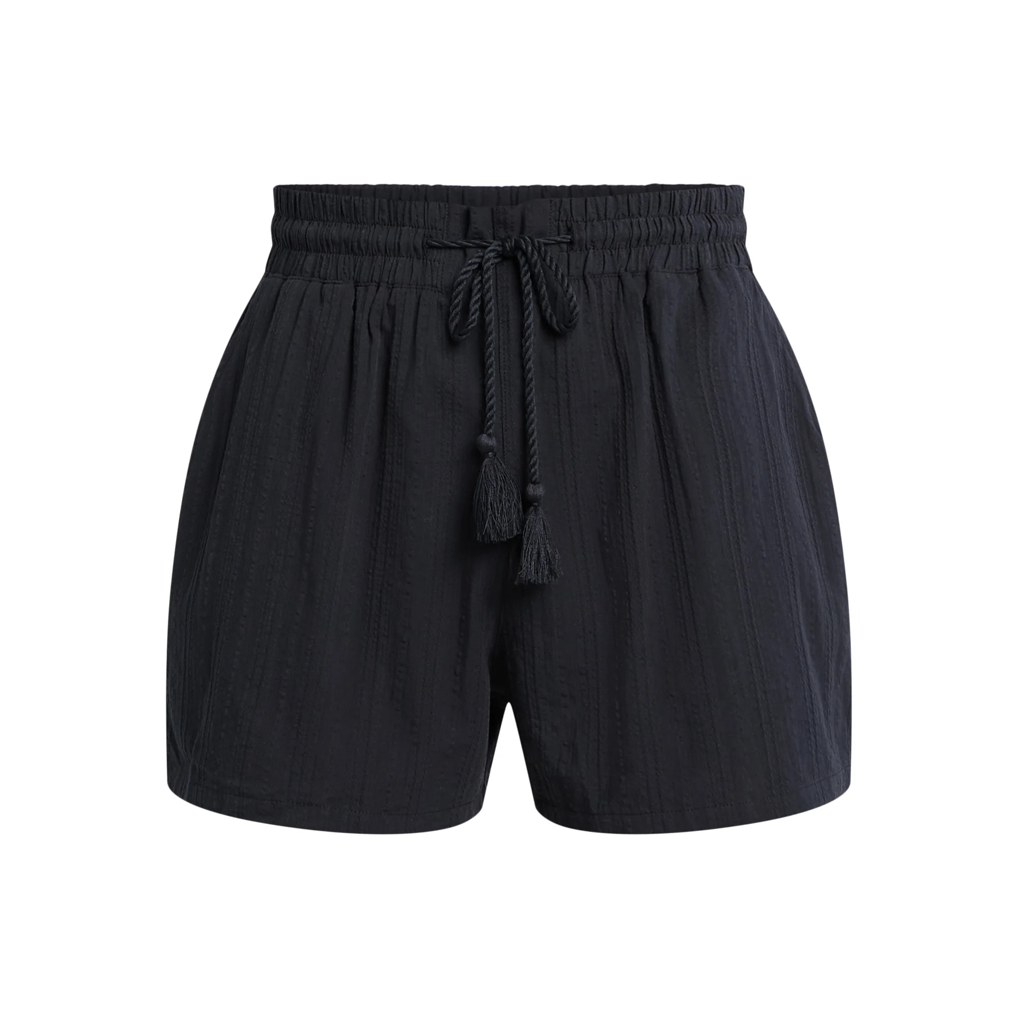 Time and Tru Women’s and Women’s Plus Textured Cotton Coverup Shorts, Sizes XS-3X | Walmart (US)