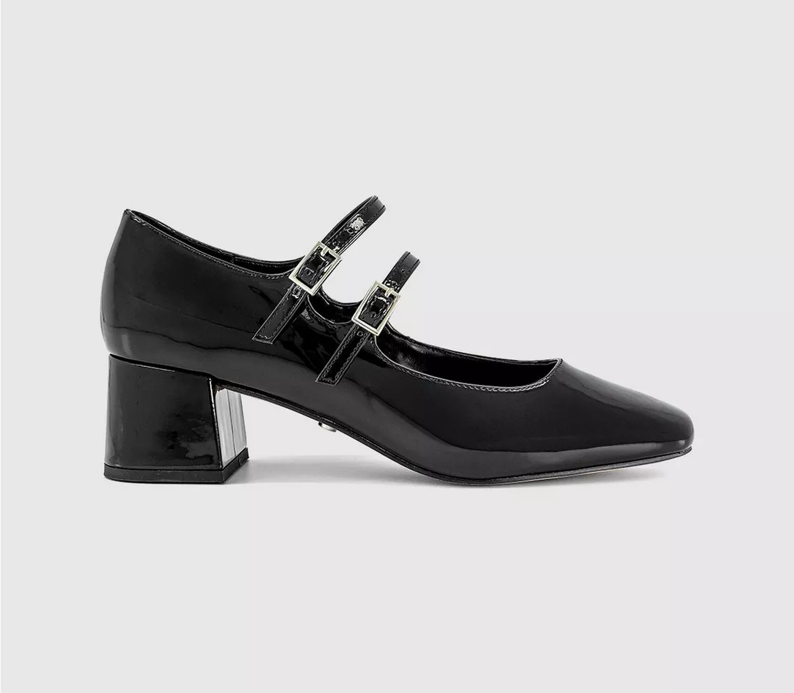 Mercy Double Strap Heeled Mary Janes | Office Shoes (UK)