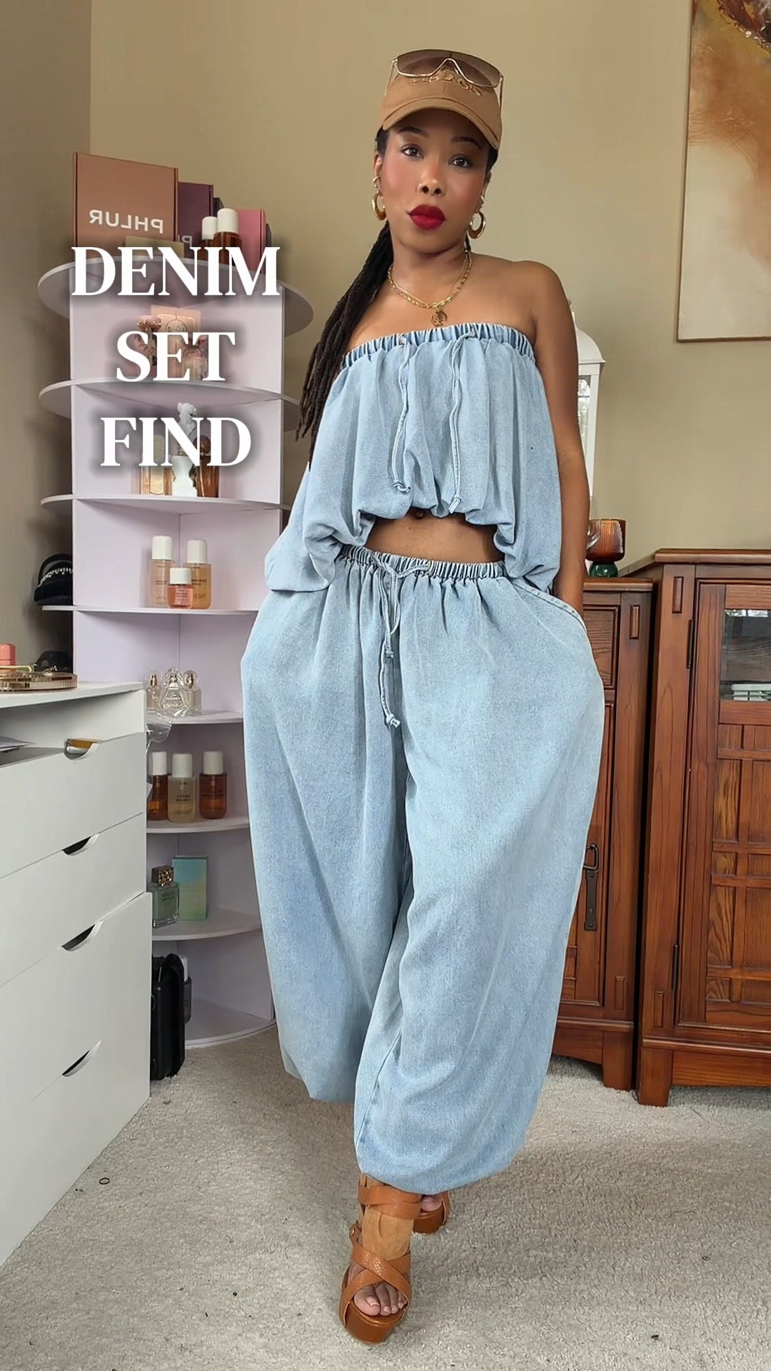 This denim set from AKIRA is ADORABLE and super comfy! @AKIRA 

#LTKootd #LTKgrwm #LTKPetite
