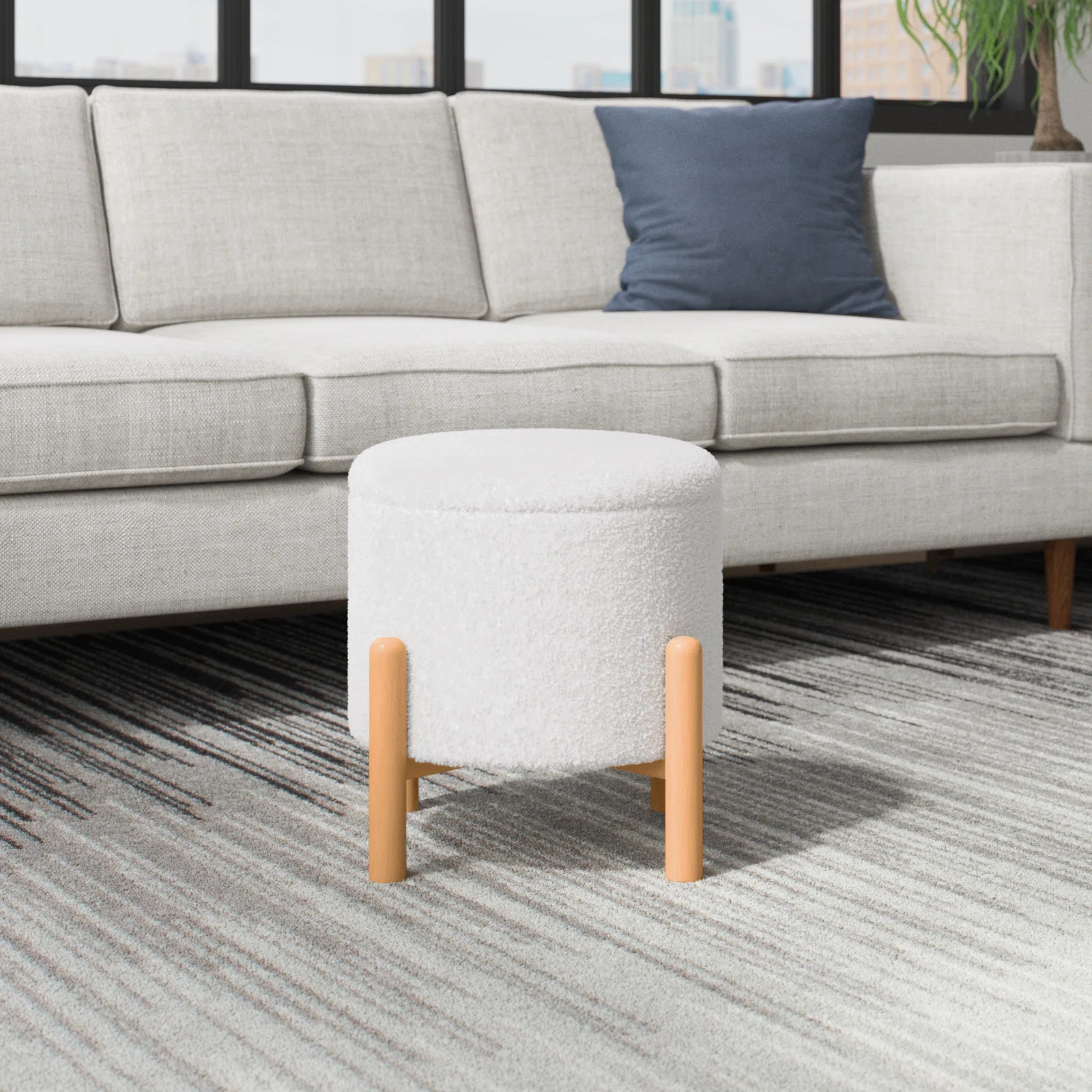 Wade Logan® Artana 16.5" Wide Storage Ottoman - Multipurpose Round Footrest or Storage Organizer... | Wayfair North America