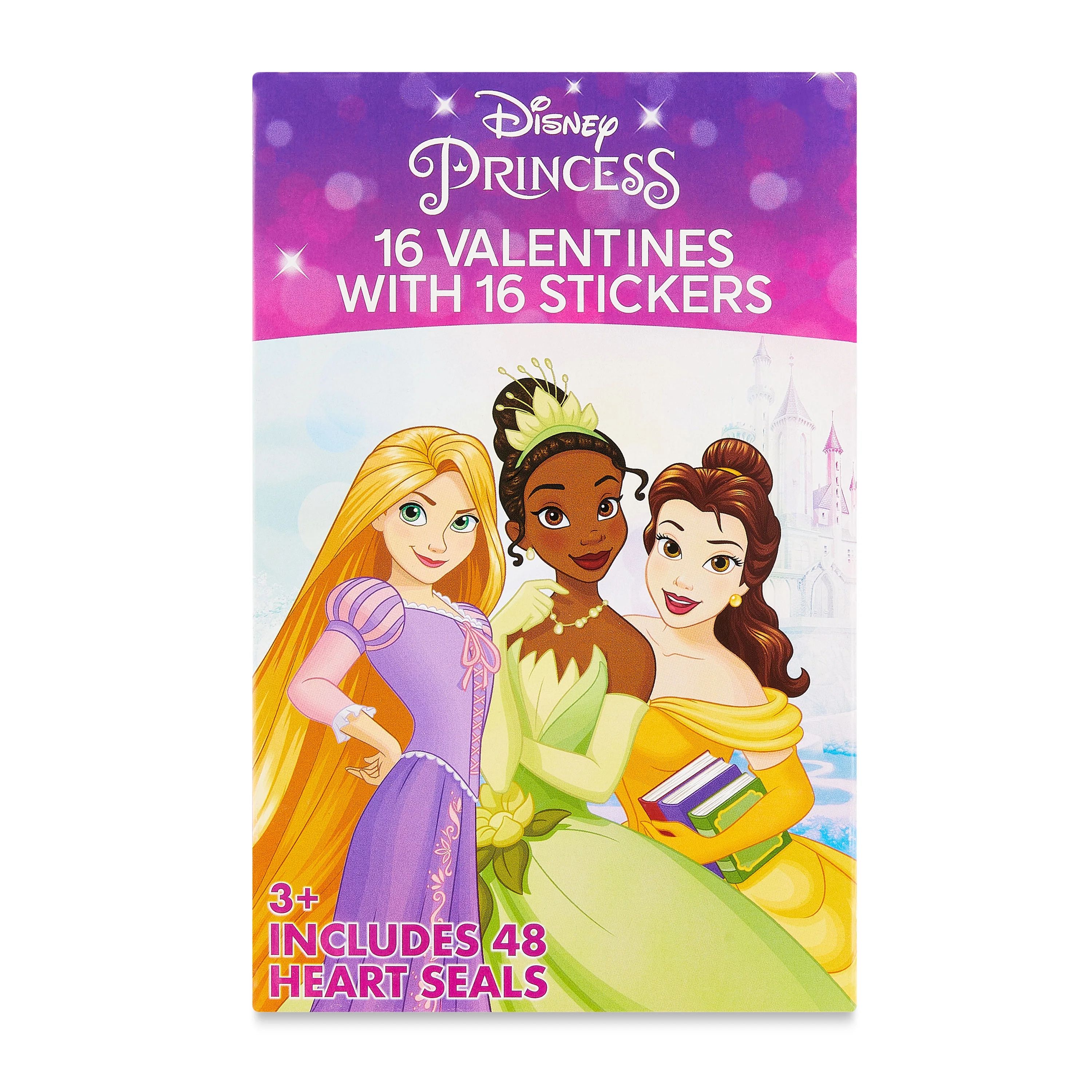 Disney Princess Valentine Exchange Cards, Stickers, Paper, Valentine's Day, 16 Count - Walmart.co... | Walmart (US)