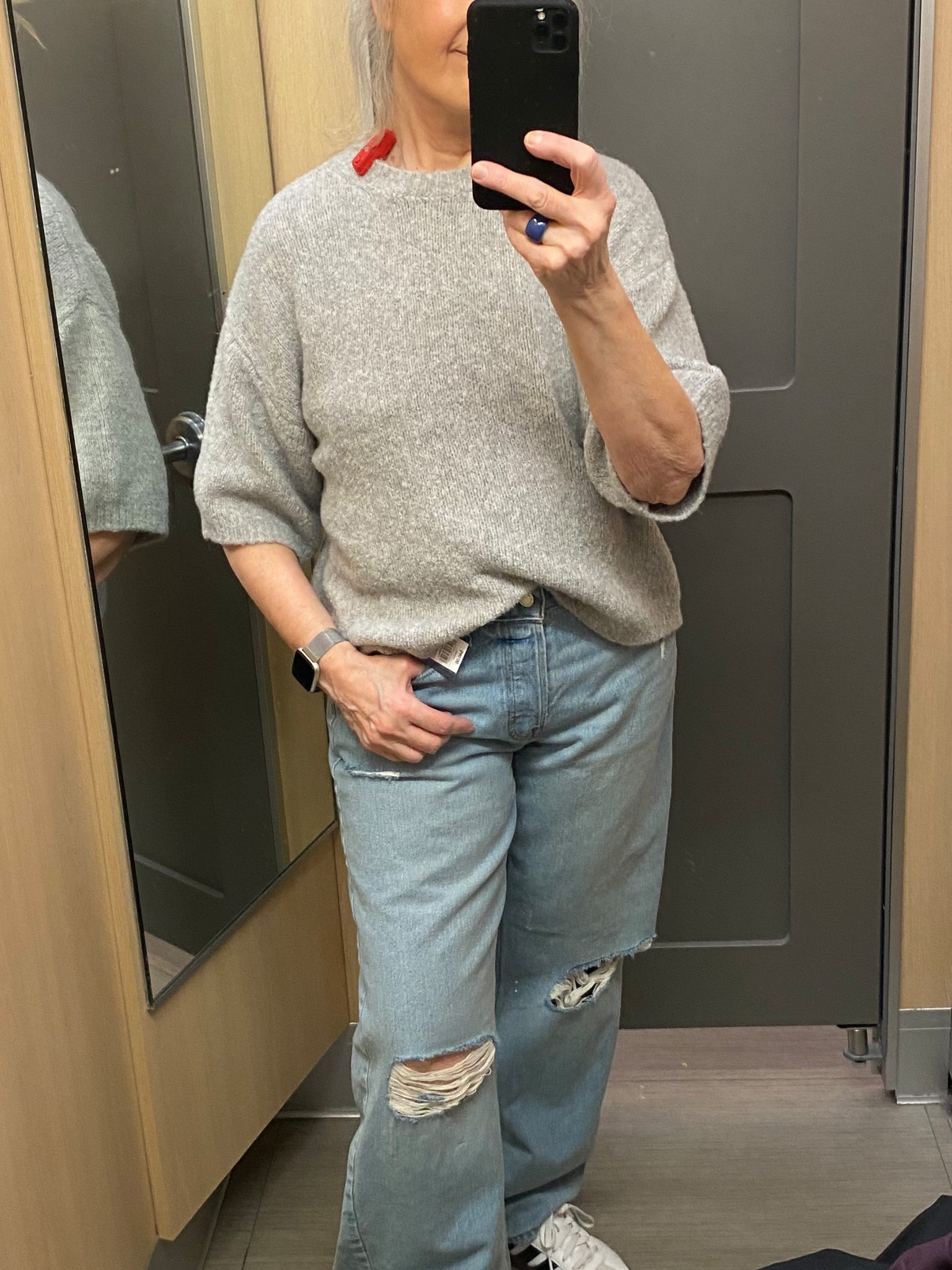 Impressed with this slouchy sweater from Wild Fable, in a medium tts. I can see a long sleeve white shirt under this for work!! 

#LTKOver40 #LTKWorkwear