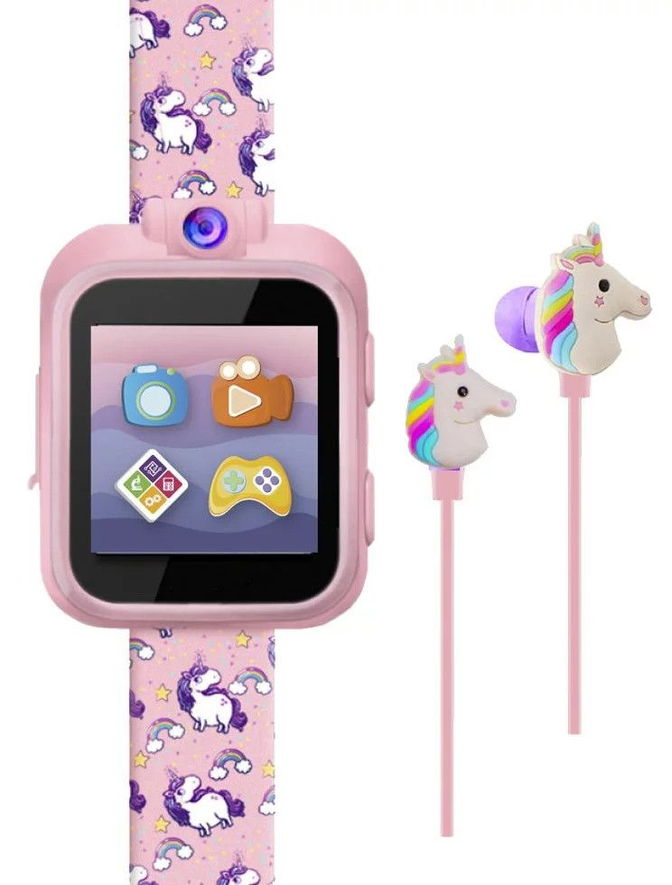 iTech Junior Girls Earbuds & Smartwatch Set - Pink Unicorn Print 900228M-40-PNP - Walmart.com | Walmart (US)