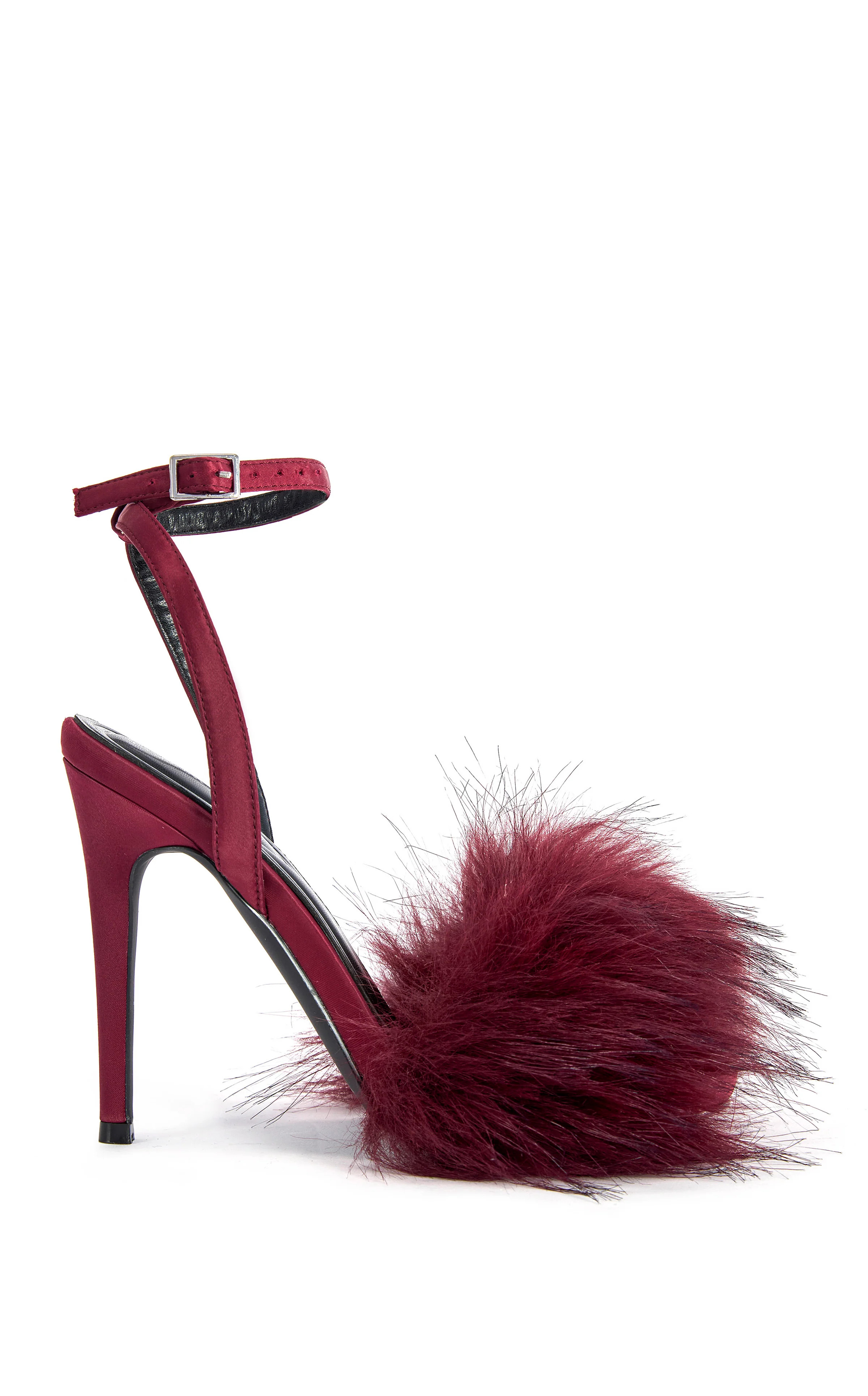 NADIA-BURGUNDY STILETTO SANDAL | Azalea Wang