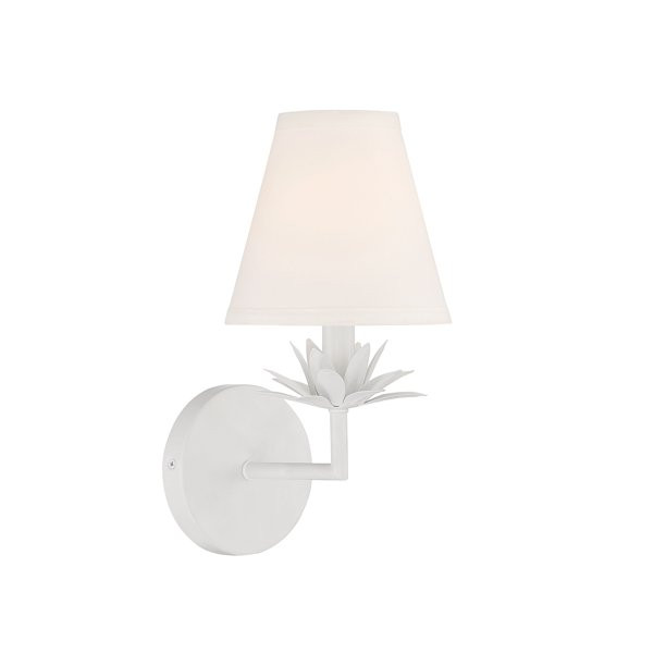 1 Light Wall Sconce in White by Meridian Lighting M90078WH - Walmart.com | Walmart (US)