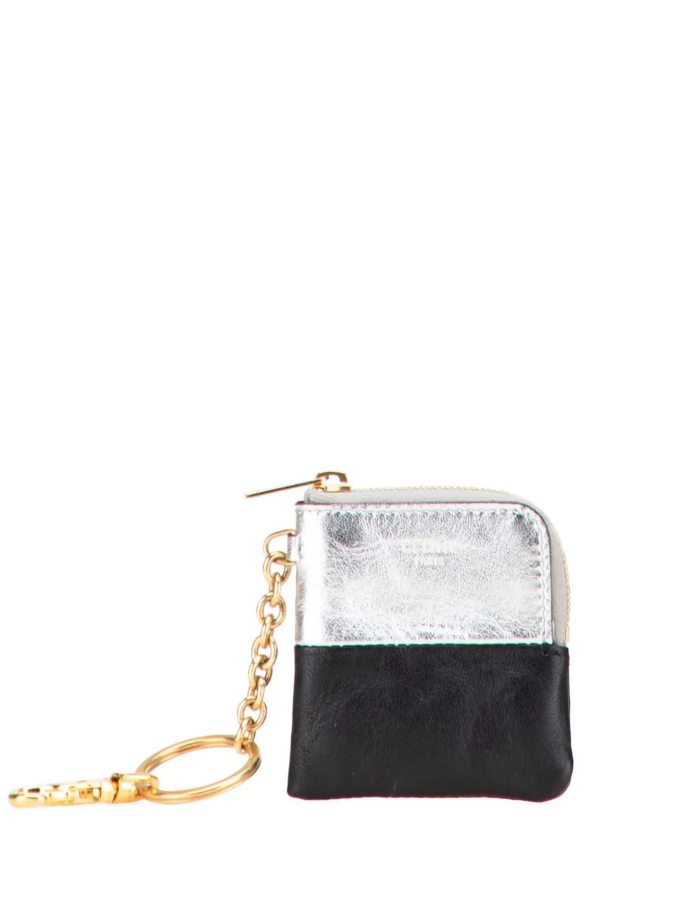 Celine Pre-Owned 2012-2018 Bicolor Leather Key Ring coin pouch - Black | Farfetch Global
