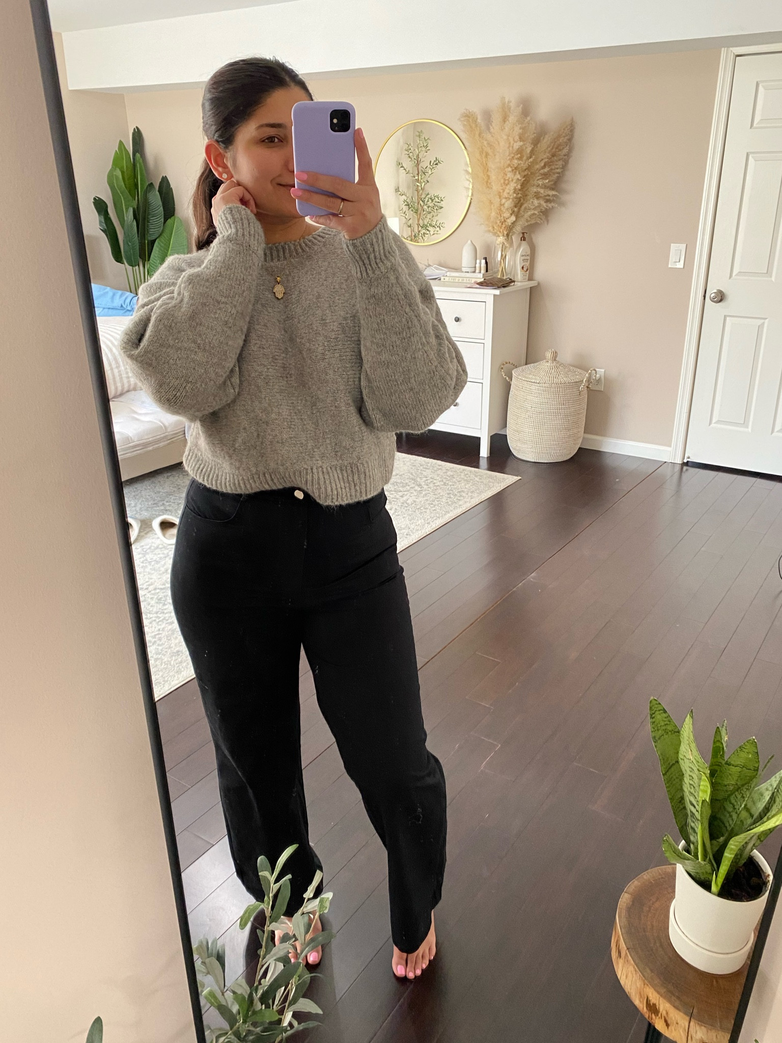 Comfy outfits are my favorite!!! Grey Sweater, Black Pants, Simple Winter Outfit

#LTKstyletip #LTKU #LTKfindsunder50