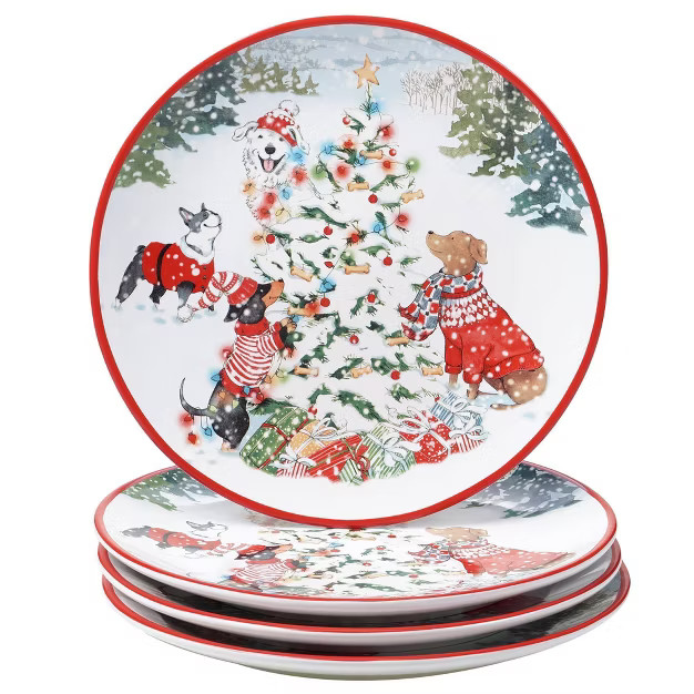 11" 4pk Earthenware Special Delivery Dinner Plates - Certified International | Target