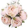 Duovlo Springs Flowers Artificial Silk Peony Bouquets Wedding Home Decoration,Pack of 1 (Spring P... | Amazon (US)