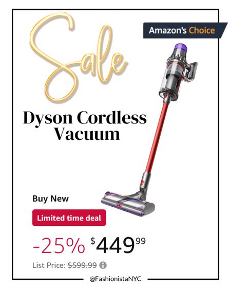 Limited time deal on Dyson Outsize Cordless Vacuum Cleaner, Nickel/Red
#Amazon - Dyson - Vacuum - Home Cleaning - Spring Cleaning 

Follow my shop @fashionistanyc on the @shop.LTK app to shop this post and get my exclusive app-only content!

#liketkit #LTKhome #LTKsalealert #LTKfamily
@shop.ltk
https://liketk.it/4B7TS