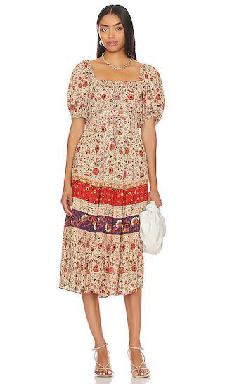 SPELL Lady Untamed Midi Dress in Neutral. - size XXL (also in L, M, S, XL, XS, XXS, XXXL) | Revolve Clothing (Global)