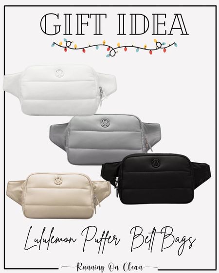 Lululemon puffer belt bag! 4 colors 
+ more lululemon belt bags linked! 
Great gift idea
Gift idea / gift guide for her 

#LTKHoliday #LTKGiftGuide #LTKfindsunder100