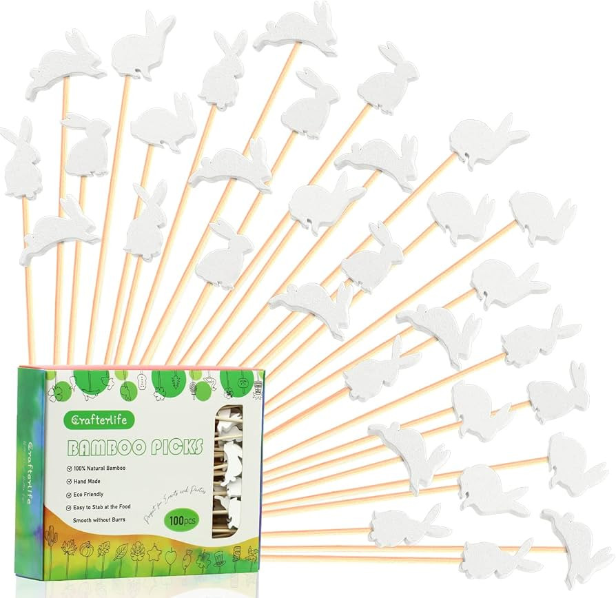 Easter Rabbit Cocktail Picks Fruit Dessert Sticks Sandwich Food Toothpicks Charcuterie Appetizer ... | Amazon (US)